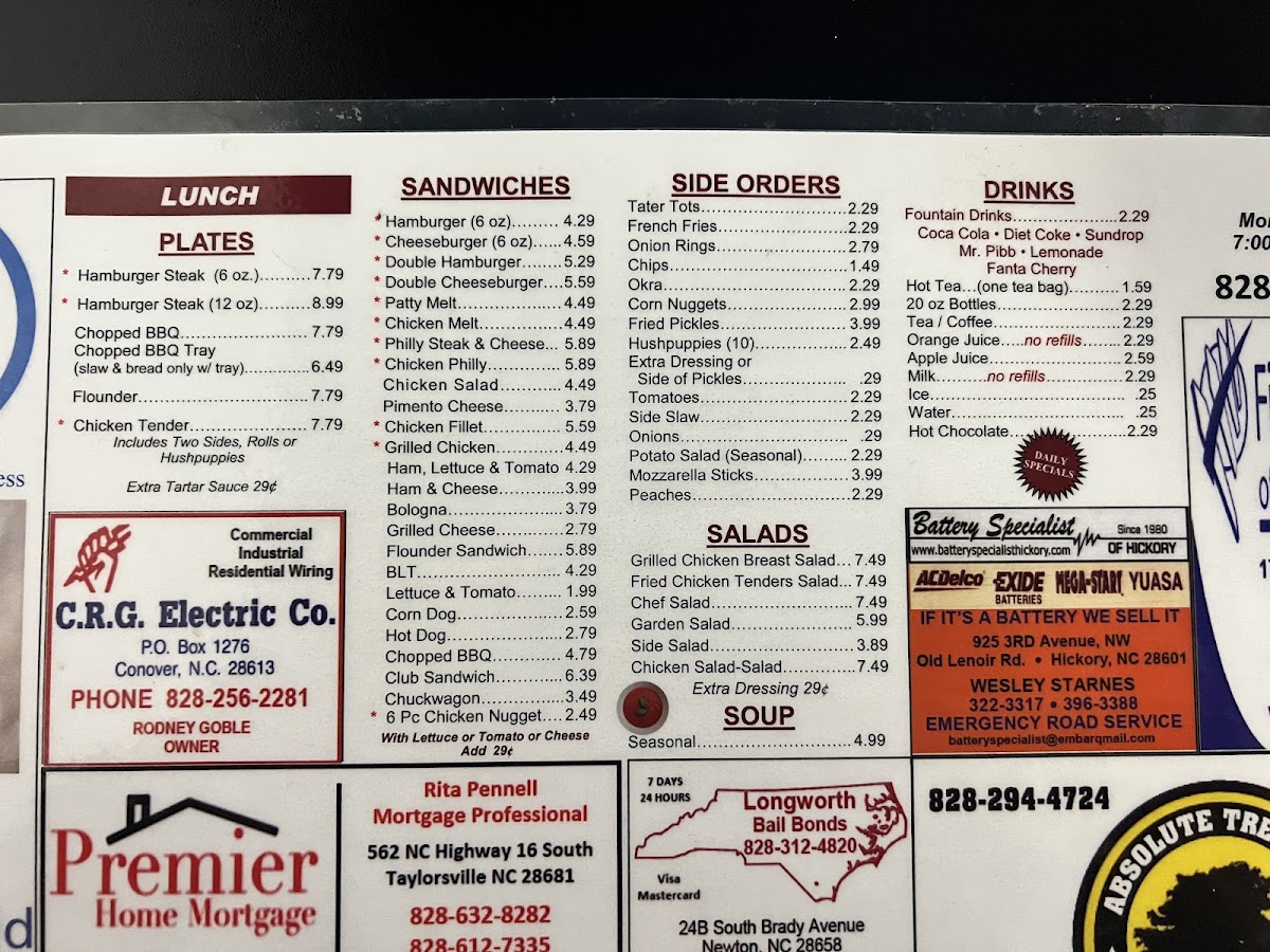 Menu Hickory Cafe & Arcade-3